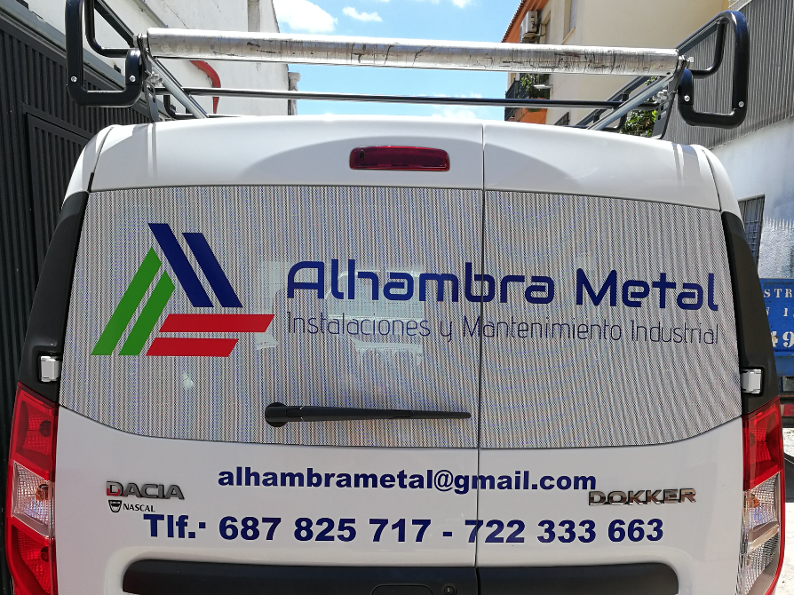 Rotulación de furgoneta - Alhambra metal